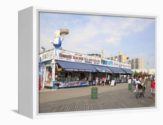 Boardwalk, Coney Island, Brooklyn, New York City, United States of America, North America-Wendy Connett-Framed Premier Image Canvas