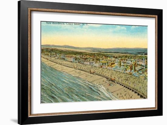 Boardwalk, Coney Island, New York City-null-Framed Art Print