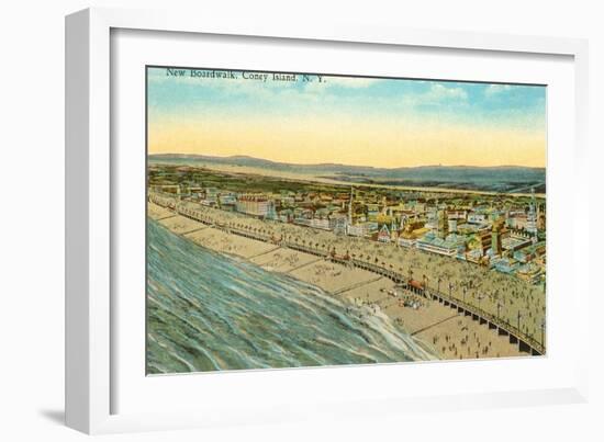 Boardwalk, Coney Island, New York City-null-Framed Art Print