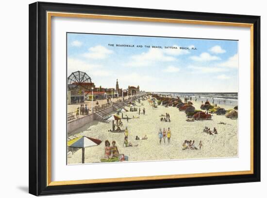 Boardwalk, Daytona Beach, Florida-null-Framed Art Print