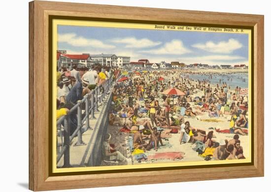 Boardwalk, Hampton Beach, New Hampshire-null-Framed Stretched Canvas