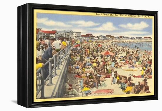 Boardwalk, Hampton Beach, New Hampshire-null-Framed Stretched Canvas