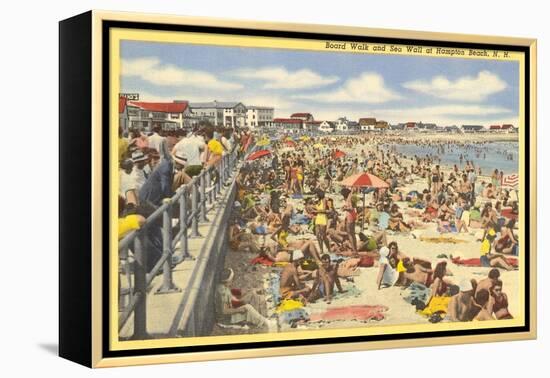 Boardwalk, Hampton Beach, New Hampshire-null-Framed Stretched Canvas