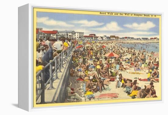 Boardwalk, Hampton Beach, New Hampshire-null-Framed Stretched Canvas