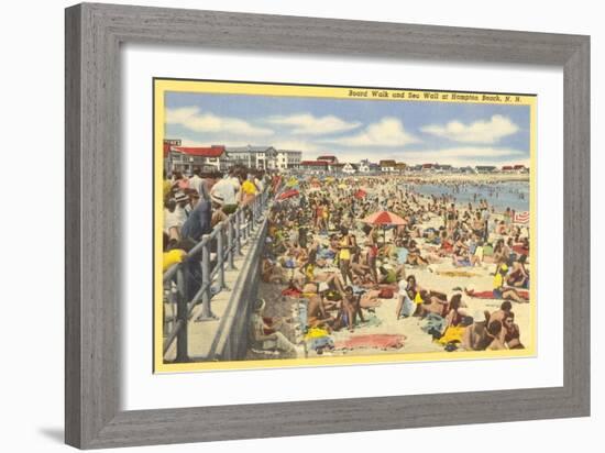 Boardwalk, Hampton Beach, New Hampshire-null-Framed Art Print