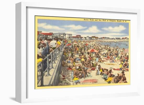 Boardwalk, Hampton Beach, New Hampshire-null-Framed Art Print