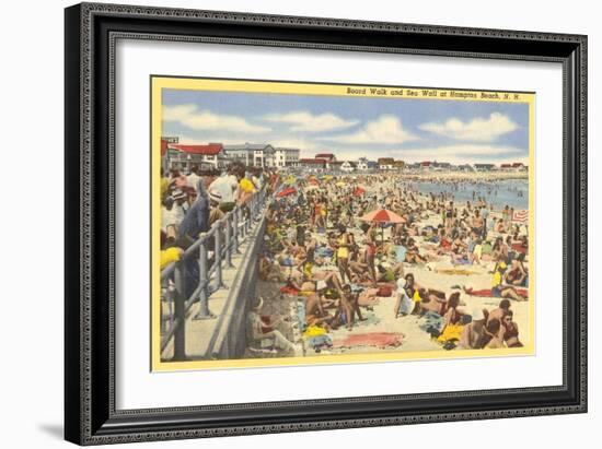 Boardwalk, Hampton Beach, New Hampshire-null-Framed Art Print