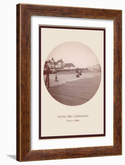 Boardwalk, Hotel del Coronado, San Diego, California-null-Framed Art Print