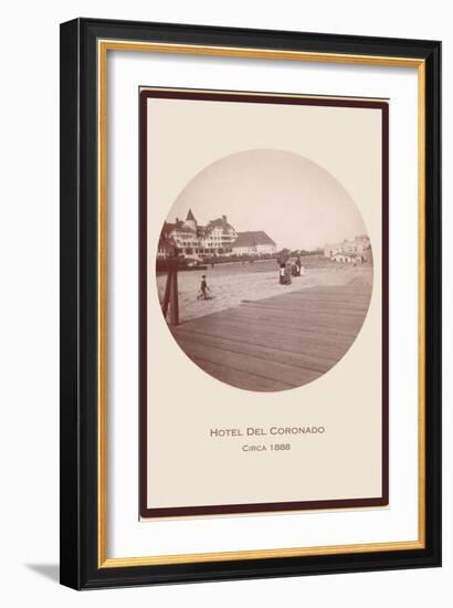 Boardwalk, Hotel del Coronado, San Diego, California-null-Framed Art Print