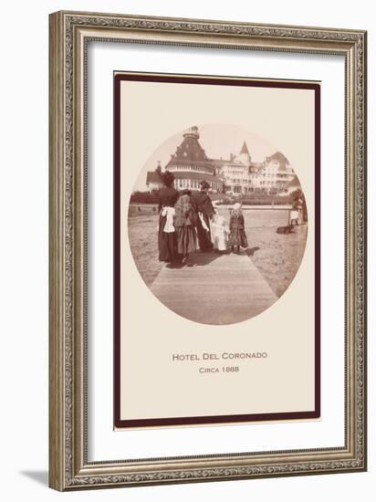 Boardwalk, Hotel del Coronado, San Diego, California-null-Framed Art Print