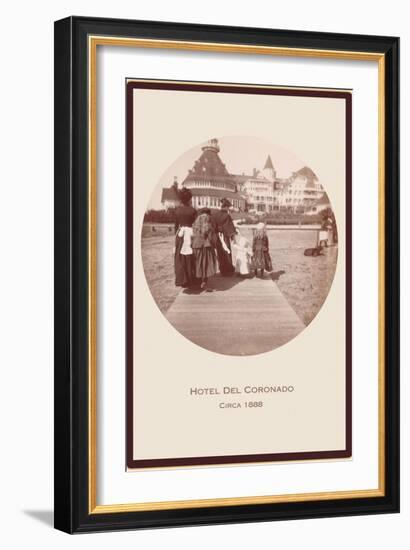 Boardwalk, Hotel del Coronado, San Diego, California-null-Framed Art Print