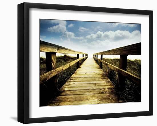 Boardwalk Leading to the Sky-Jan Lakey-Framed Photographic Print