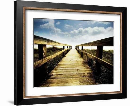 Boardwalk Leading to the Sky-Jan Lakey-Framed Photographic Print