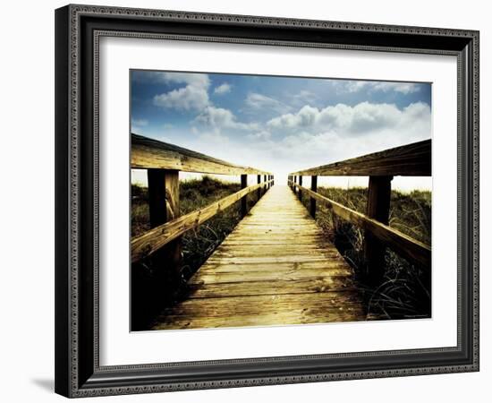 Boardwalk Leading to the Sky-Jan Lakey-Framed Photographic Print