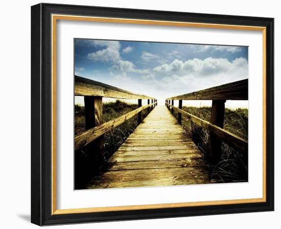 Boardwalk Leading to the Sky-Jan Lakey-Framed Photographic Print