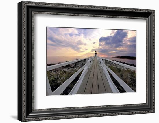 Boardwalk of Marshall Point Lighthouse-George Oze-Framed Photographic Print