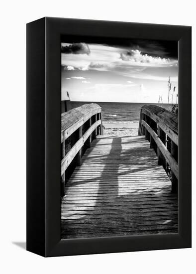 Boardwalk on the Beach at Sunset-Philippe Hugonnard-Framed Premier Image Canvas