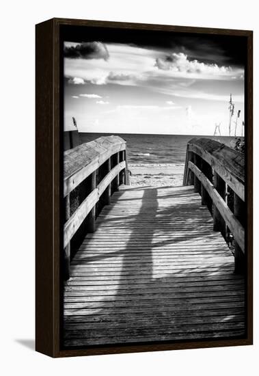 Boardwalk on the Beach at Sunset-Philippe Hugonnard-Framed Premier Image Canvas