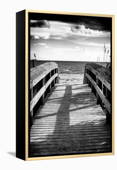 Boardwalk on the Beach at Sunset-Philippe Hugonnard-Framed Premier Image Canvas