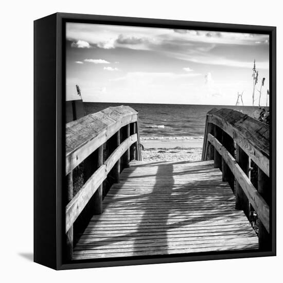 Boardwalk on the Beach at Sunset-Philippe Hugonnard-Framed Premier Image Canvas