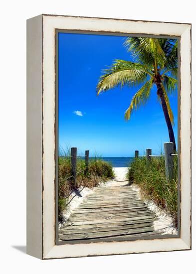 Boardwalk on the Beach - Florida-Philippe Hugonnard-Framed Premier Image Canvas