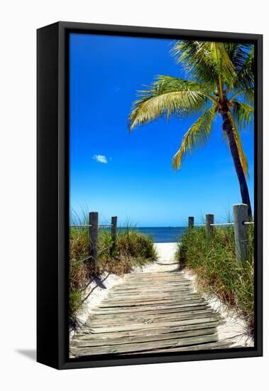 Boardwalk on the Beach - Florida-Philippe Hugonnard-Framed Premier Image Canvas