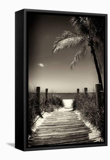 Boardwalk on the Beach - Florida-Philippe Hugonnard-Framed Premier Image Canvas