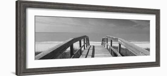 Boardwalk on the Beach, Gasparilla Island, Florida, USA--Framed Photographic Print