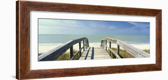 Boardwalk on the beach, Gasparilla Island, Florida, USA-Panoramic Images-Framed Photographic Print