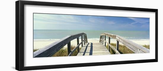 Boardwalk on the beach, Gasparilla Island, Florida, USA-Panoramic Images-Framed Photographic Print