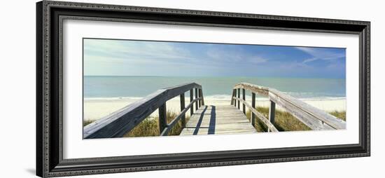 Boardwalk on the beach, Gasparilla Island, Florida, USA-Panoramic Images-Framed Photographic Print