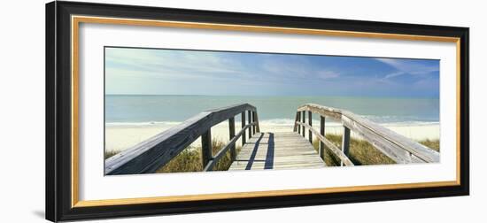 Boardwalk on the beach, Gasparilla Island, Florida, USA-Panoramic Images-Framed Photographic Print