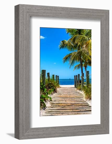 Boardwalk on the Beach - Key West - Florida-Philippe Hugonnard-Framed Photographic Print