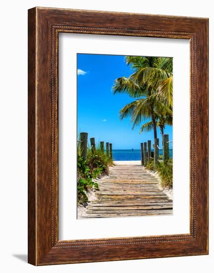 Boardwalk on the Beach - Key West - Florida-Philippe Hugonnard-Framed Photographic Print