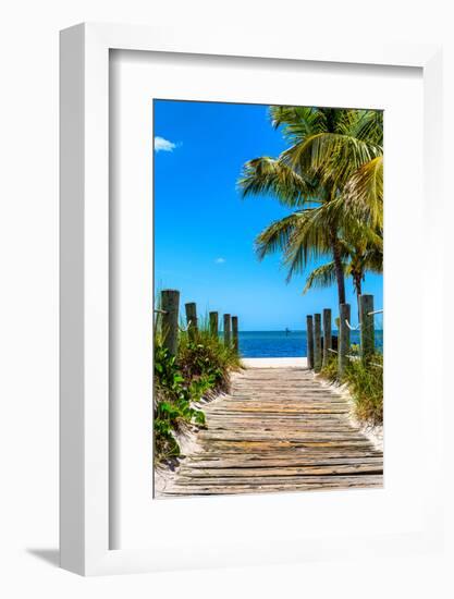 Boardwalk on the Beach - Key West - Florida-Philippe Hugonnard-Framed Photographic Print