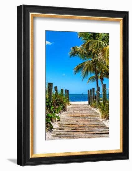 Boardwalk on the Beach - Key West - Florida-Philippe Hugonnard-Framed Photographic Print