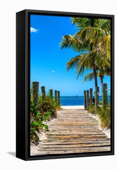 Boardwalk on the Beach - Key West - Florida-Philippe Hugonnard-Framed Premier Image Canvas