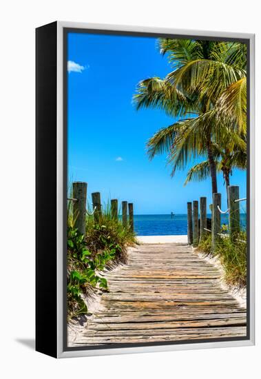 Boardwalk on the Beach - Key West - Florida-Philippe Hugonnard-Framed Premier Image Canvas