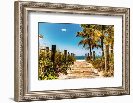 Boardwalk on the Beach - Key West - Florida-Philippe Hugonnard-Framed Photographic Print