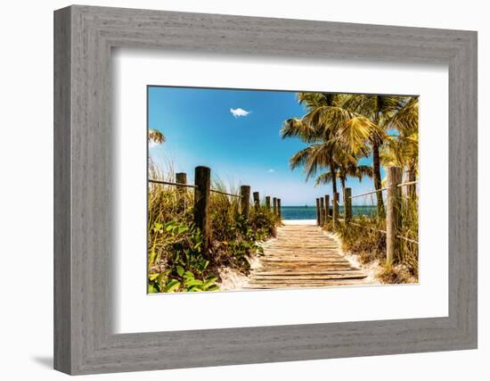 Boardwalk on the Beach - Key West - Florida-Philippe Hugonnard-Framed Photographic Print