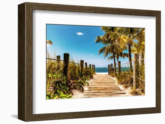 Boardwalk on the Beach - Key West - Florida-Philippe Hugonnard-Framed Photographic Print