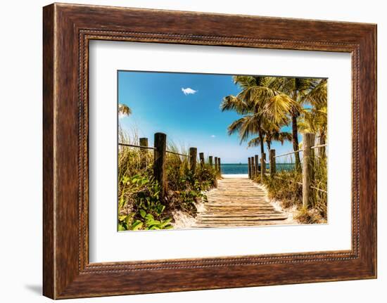 Boardwalk on the Beach - Key West - Florida-Philippe Hugonnard-Framed Photographic Print