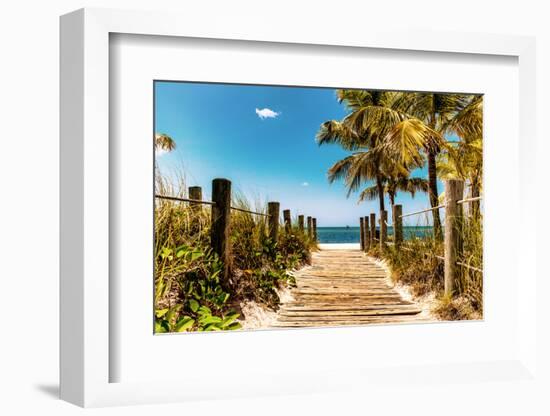 Boardwalk on the Beach - Key West - Florida-Philippe Hugonnard-Framed Photographic Print