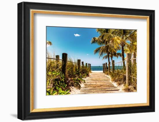 Boardwalk on the Beach - Key West - Florida-Philippe Hugonnard-Framed Photographic Print