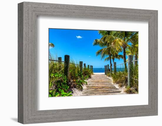 Boardwalk on the Beach - Key West - Florida-Philippe Hugonnard-Framed Photographic Print