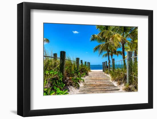 Boardwalk on the Beach - Key West - Florida-Philippe Hugonnard-Framed Photographic Print