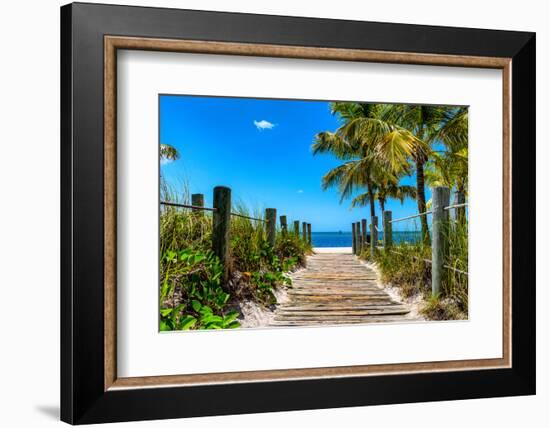 Boardwalk on the Beach - Key West - Florida-Philippe Hugonnard-Framed Photographic Print