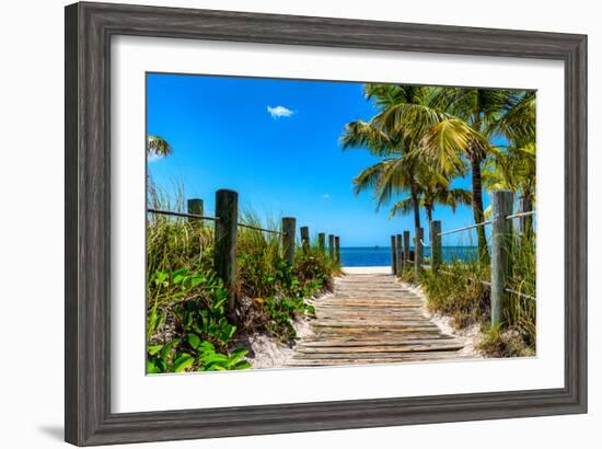 Boardwalk on the Beach - Key West - Florida-Philippe Hugonnard-Framed Photographic Print