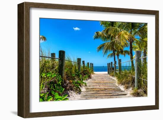 Boardwalk on the Beach - Key West - Florida-Philippe Hugonnard-Framed Photographic Print