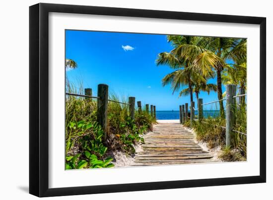 Boardwalk on the Beach - Key West - Florida-Philippe Hugonnard-Framed Photographic Print